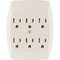 Ge GE 6-Outlet Grounded Wall Tap Adapter, Light Almond, 54946 54946 - alternate 1